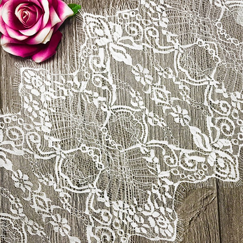 Lace Trim Dress Eyelash Nylon Lace Fabric for Women's Wear Wholesale S 8